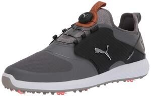 PUMA GOLF MEN'S IGNITE PWRADAPT CAGED DISC GOLF SHOE, QUIET SHADE-BRONZE-PUMA BL